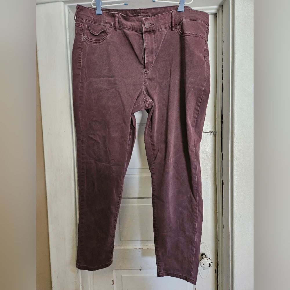Maurices light maroon jeggings
